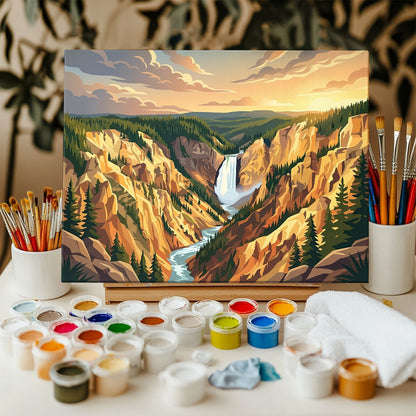 Grand Canyon of the Yellowstone | Paint by Numbers Kit