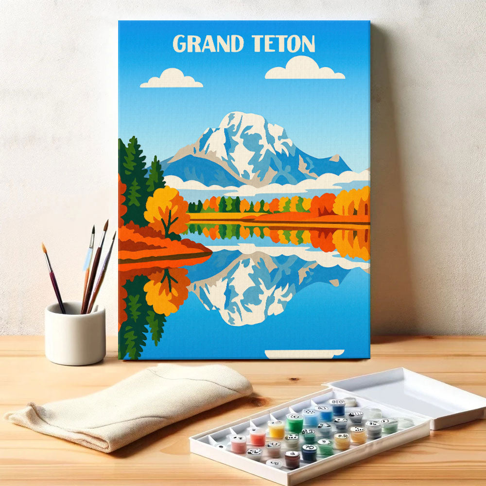 Grand Teton National Park Beginner | Paint by Numbers Kit