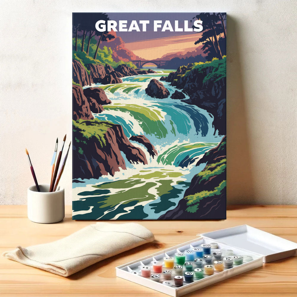 Great Falls - U.S. Waterfalls | Paint by Numbers Kit