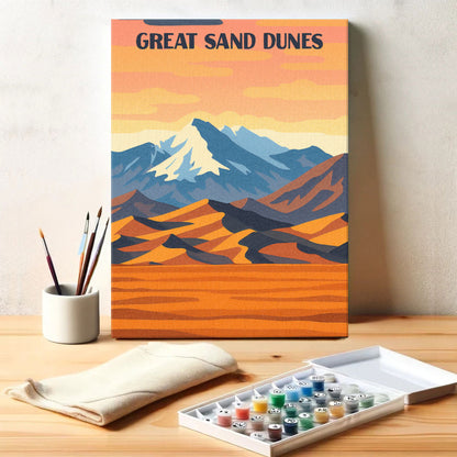 Great Sand Dunes National Park Beginner | Paint by Numbers Kit