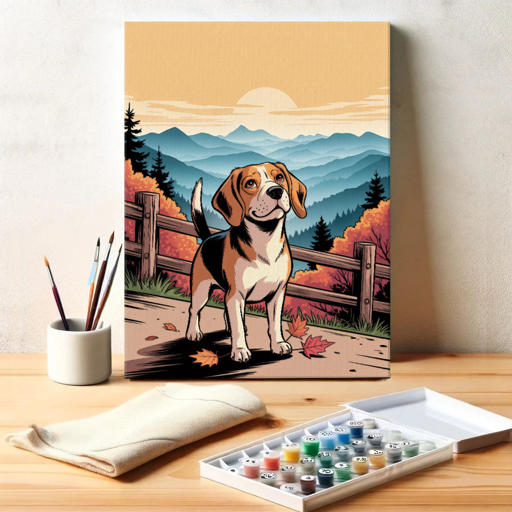 Great Smoky Mountains National Park - Beagle | Paint by Numbers Kit
