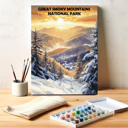 Great Smoky Mountains National Park Winter | Paint by Numbers Kit