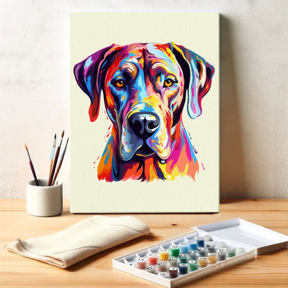 Great Dane - Colorful Dog | Paint by Numbers Kit