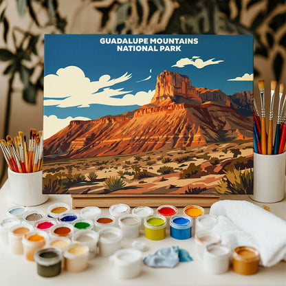 Guadalupe Mountains National Park - Landscape | Paint by Numbers Kit