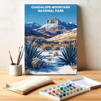 Guadalupe Mountains National Park Winter | Paint by Numbers Kit