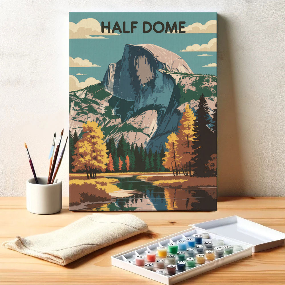 Half Dome - Yosemite National Park | Paint by Numbers Kit