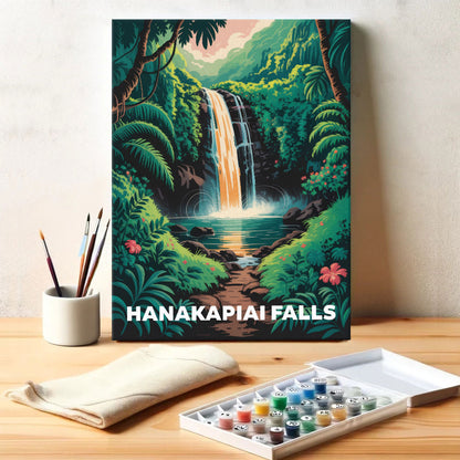 Hanakapiai Falls - U.S. Waterfalls | Paint by Numbers Kit