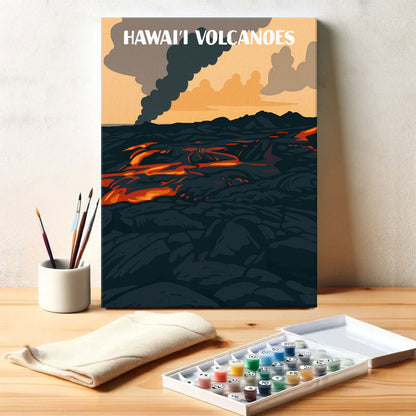 Hawai’i Volcanoes National Park Beginner | Paint by Numbers Kit