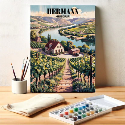 Hermann Wineries, Missouri | Paint by Numbers Kit