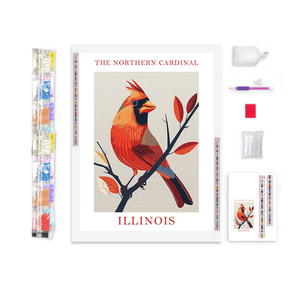 Illinois State Bird Diamond Painting