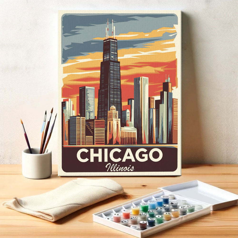 Illinois - Chicago | Paint by Numbers Kit