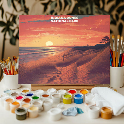 Indiana Dunes National Park - Landscape | Paint by Numbers Kit