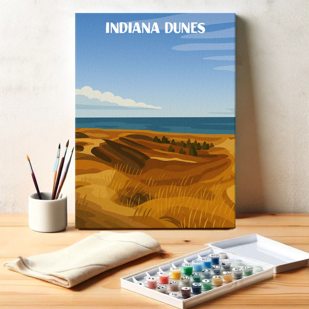 Indiana Dunes National Park Beginner | Paint by Numbers Kit