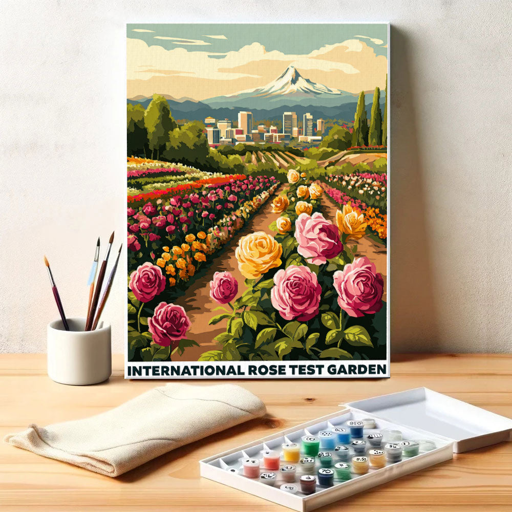International Rose Test Garden | Paint by Numbers Kit