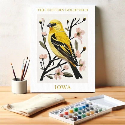 Iowa State Bird Eastern Goldfinch | Paint by Numbers Kit