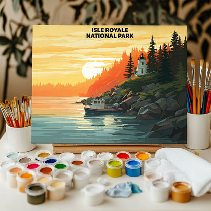 Isle Royale National Park - Landscape | Paint by Numbers Kit
