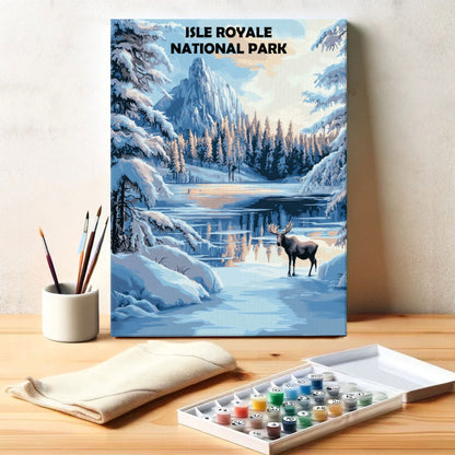 Isle Royale National Park Winter | Paint by Numbers Kit