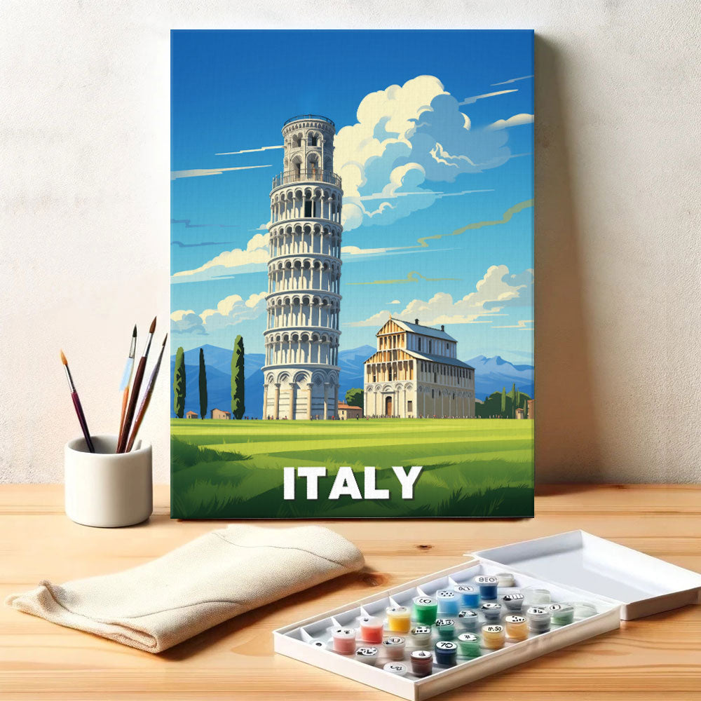 Italy Travel Poster | Paint by Numbers Kit