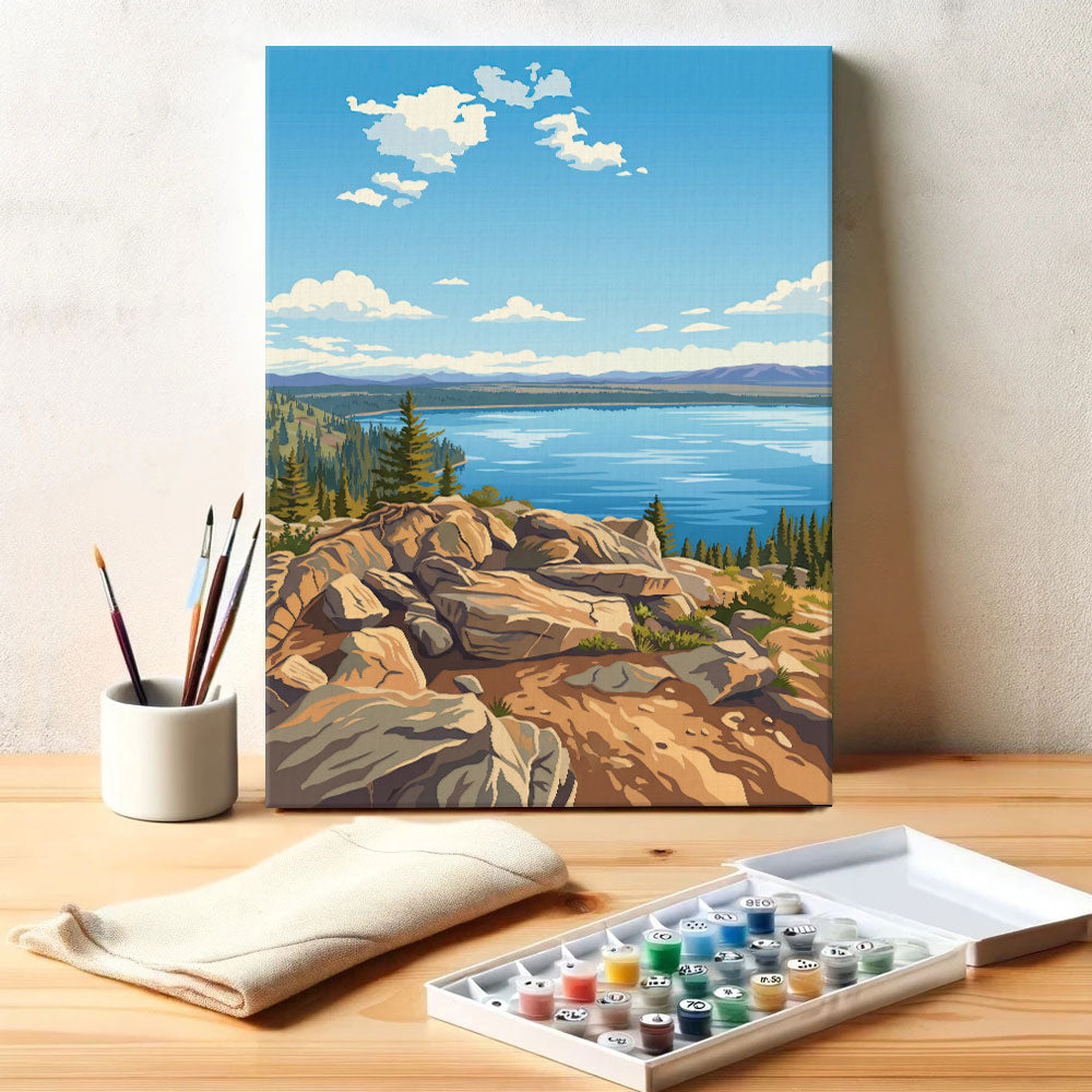 Jenny Lake - Grand Teton | Paint by Numbers Kit