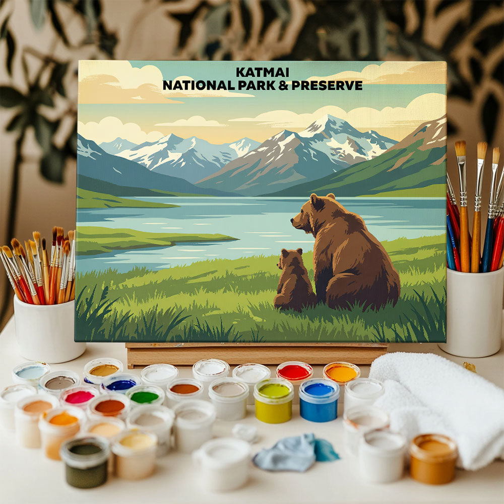 Katmai National Park - Landscape | Paint by Numbers Kit
