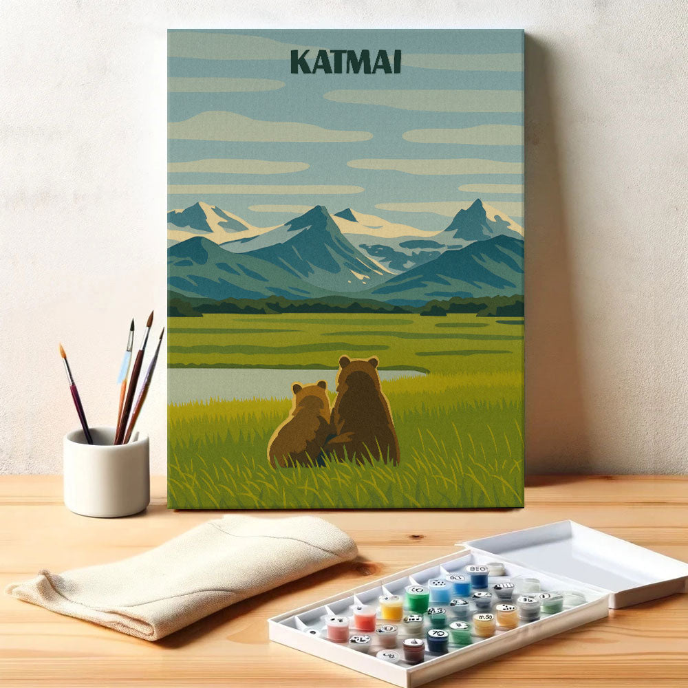 Katmai National Park Beginner | Paint by Numbers Kit
