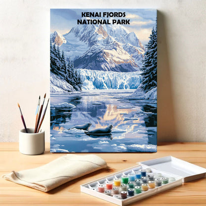 Kenai Fjords National Park Winter | Paint by Numbers Kit