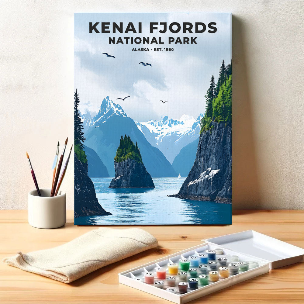 Kenai Fjords National Park Heritage Edition | Paint by Numbers Kit