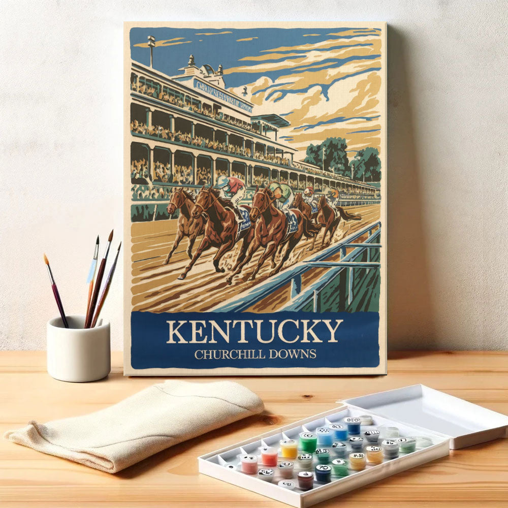 Kentucky – Churchill Downs | Malen nach Zahlen-Set