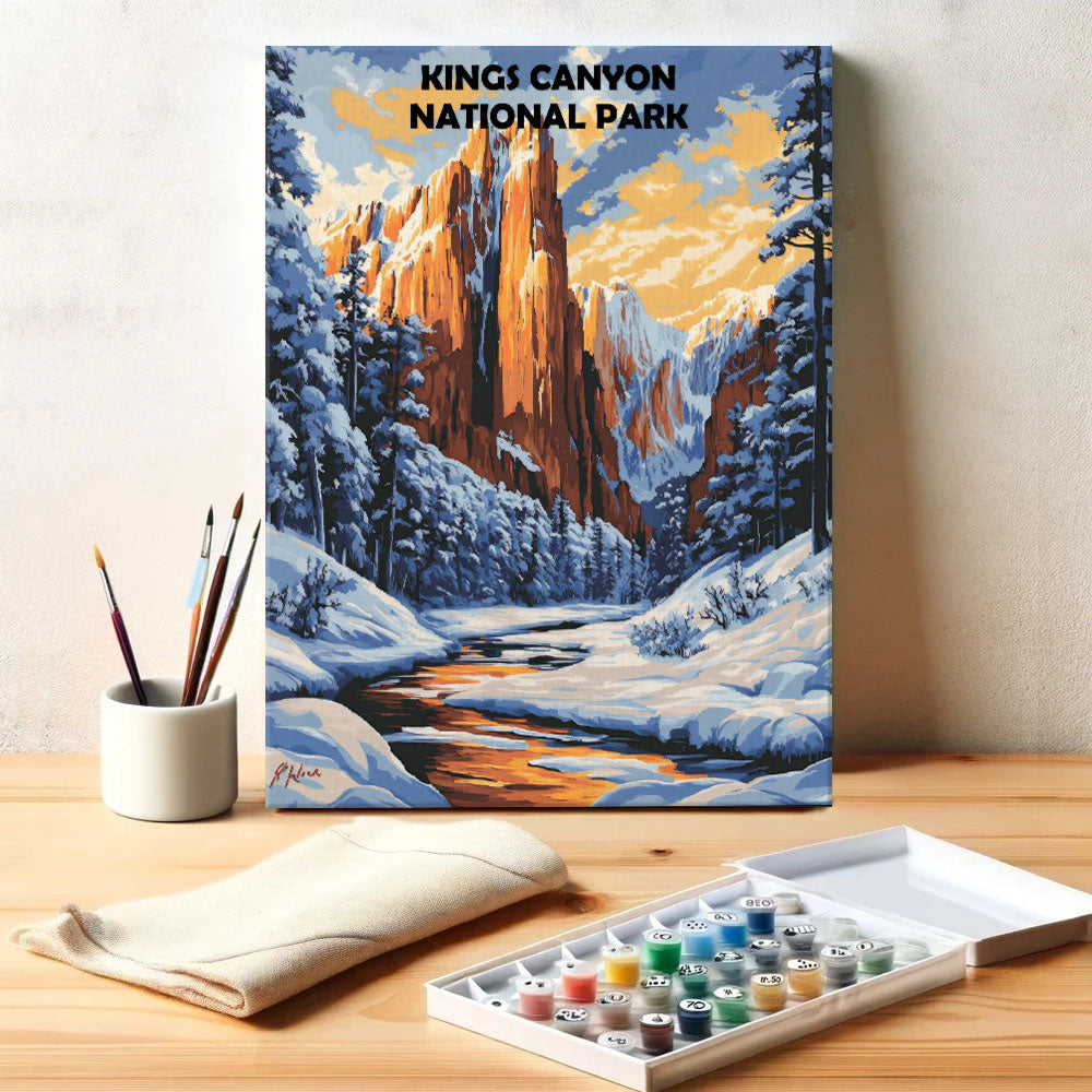 Kings Canyon National Park Winter | Paint by Numbers Kit