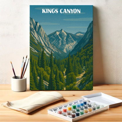 Kings Canyon Nationalpark Anfänger | Malen nach Zahlen Set