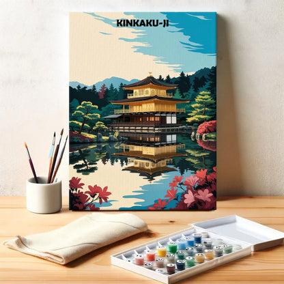 Kinkaku-ji, Japan - World Heritage | Paint by Numbers Kit
