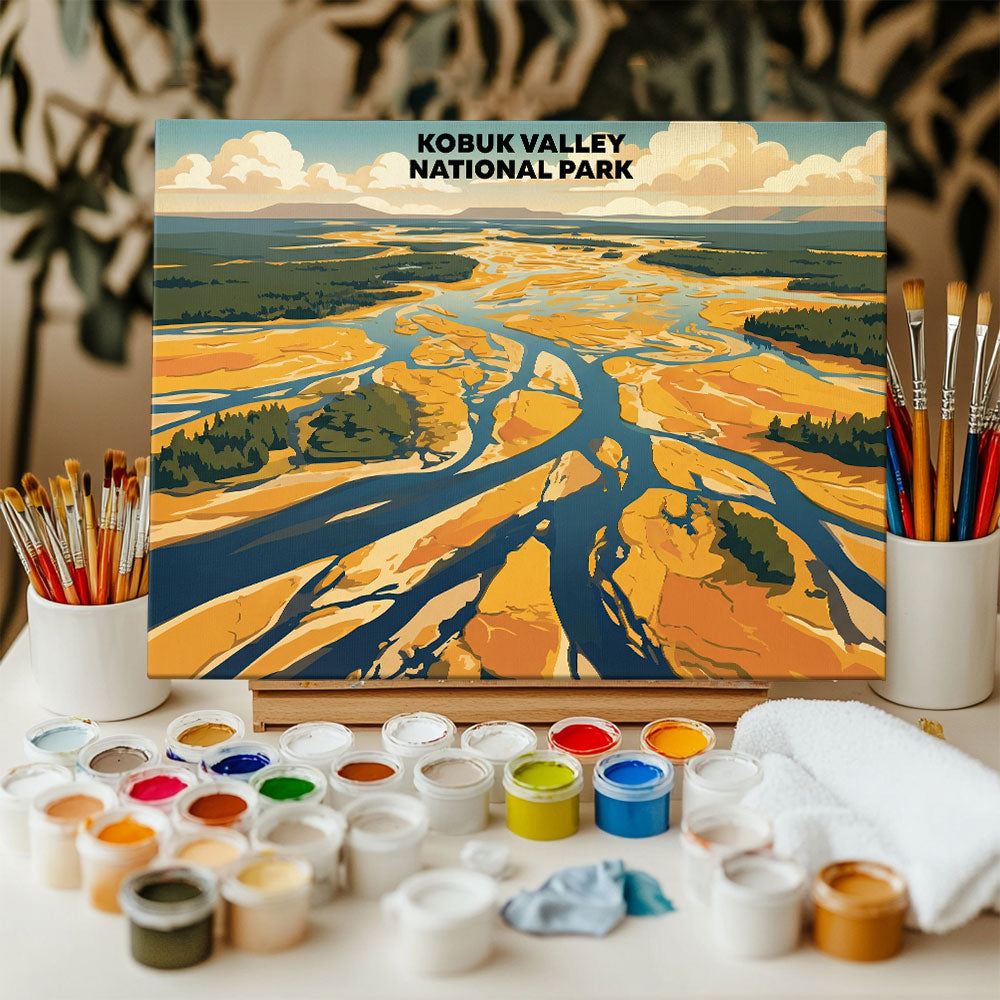 Kobuk Valley National Park - Landscape | Paint by Numbers Kit