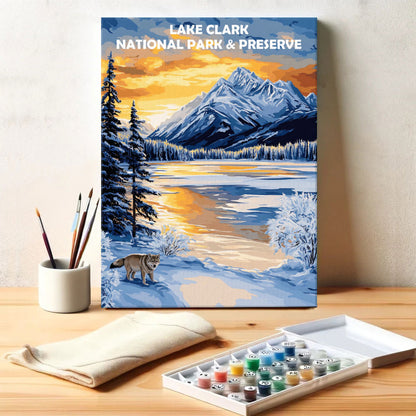 Lake Clark National Park & Preserve Winter | Paint by Numbers Kit