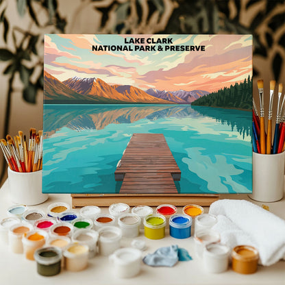 Lake Clark National Park - Landscape | Paint by Numbers Kit
