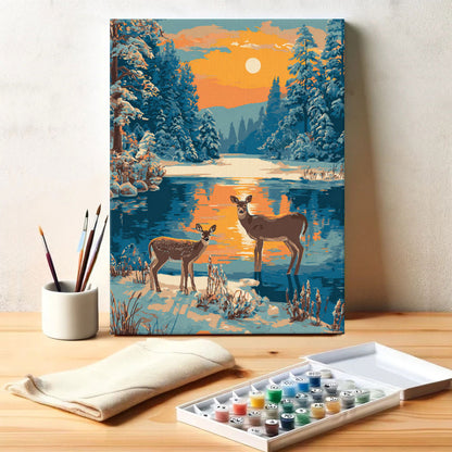 Lake Deer | Paint by Numbers Kit