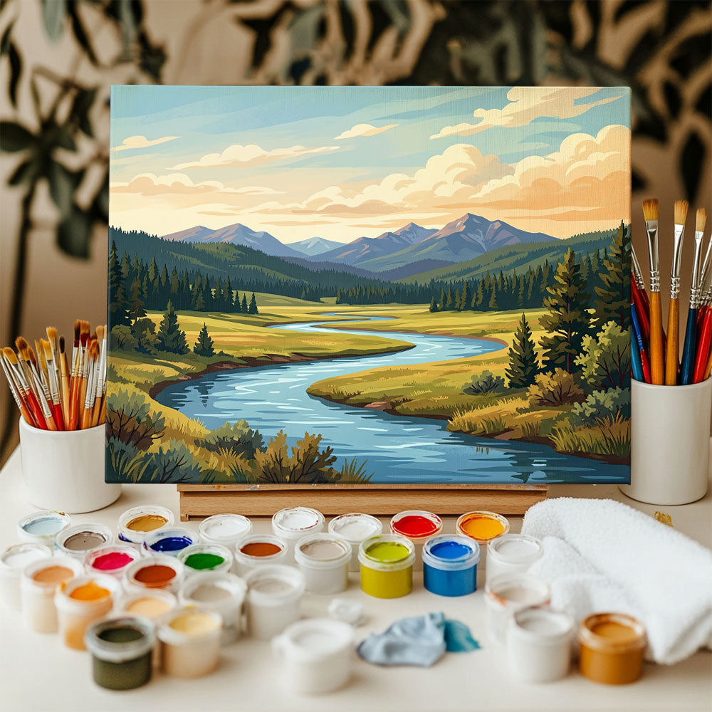 Lamar Valley - Yellowstone | Paint by Numbers Kit
