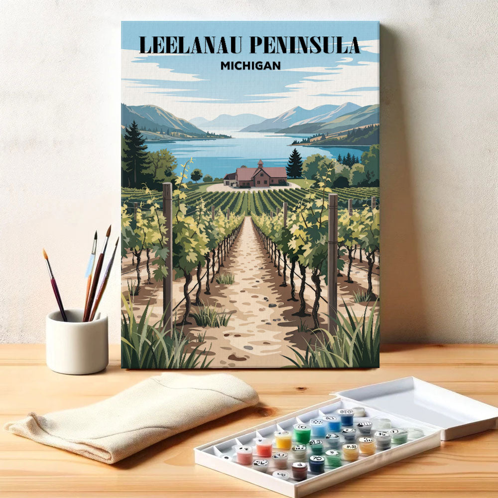 Leelanau Peninsula Wineries, Michigan | Paint by Numbers Kit