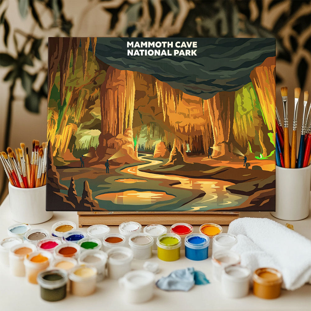 Mammoth Cave National Park - Landscape | Paint by Numbers Kit