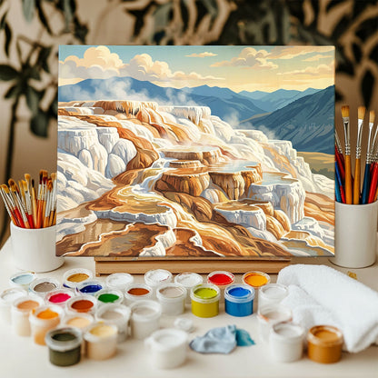 Mammoth Hot Springs - Yellowstone | Paint by Numbers Kit
