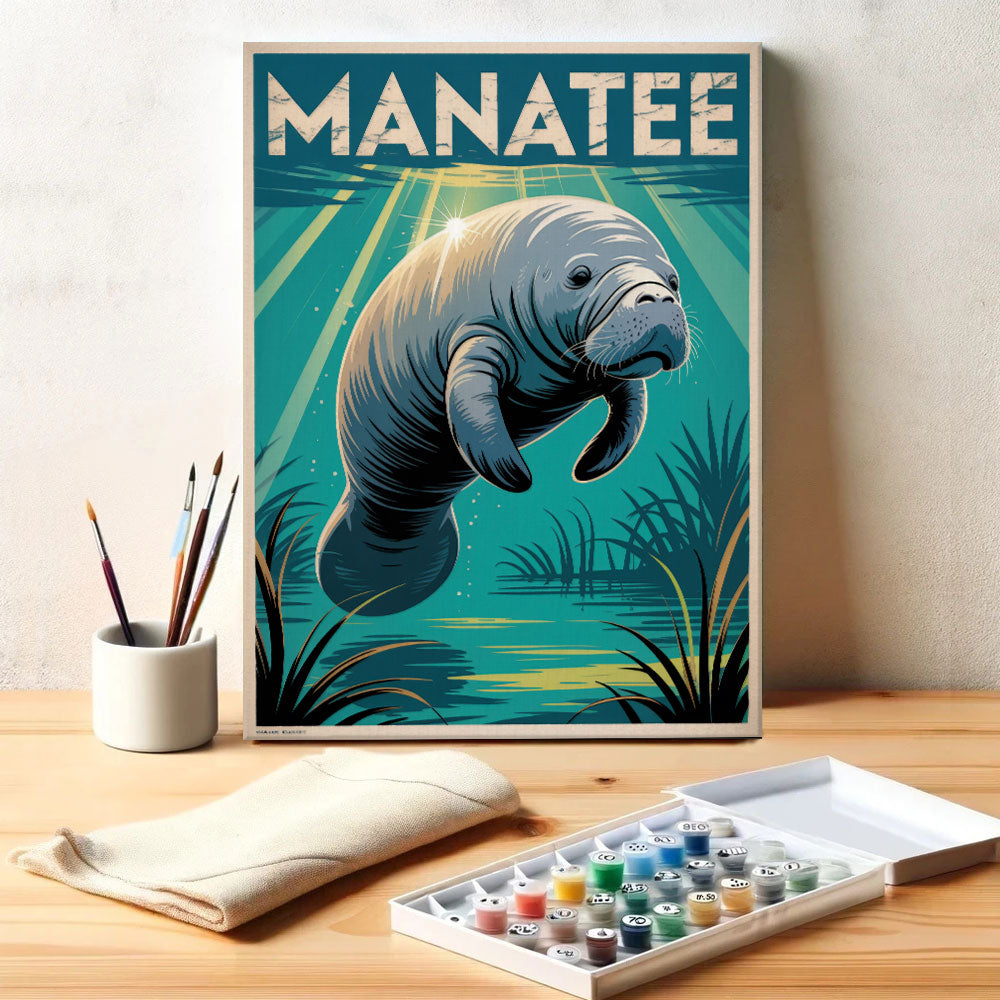 Seekuh – Tierwelt des Nationalparks | Malen nach Zahlen-Set