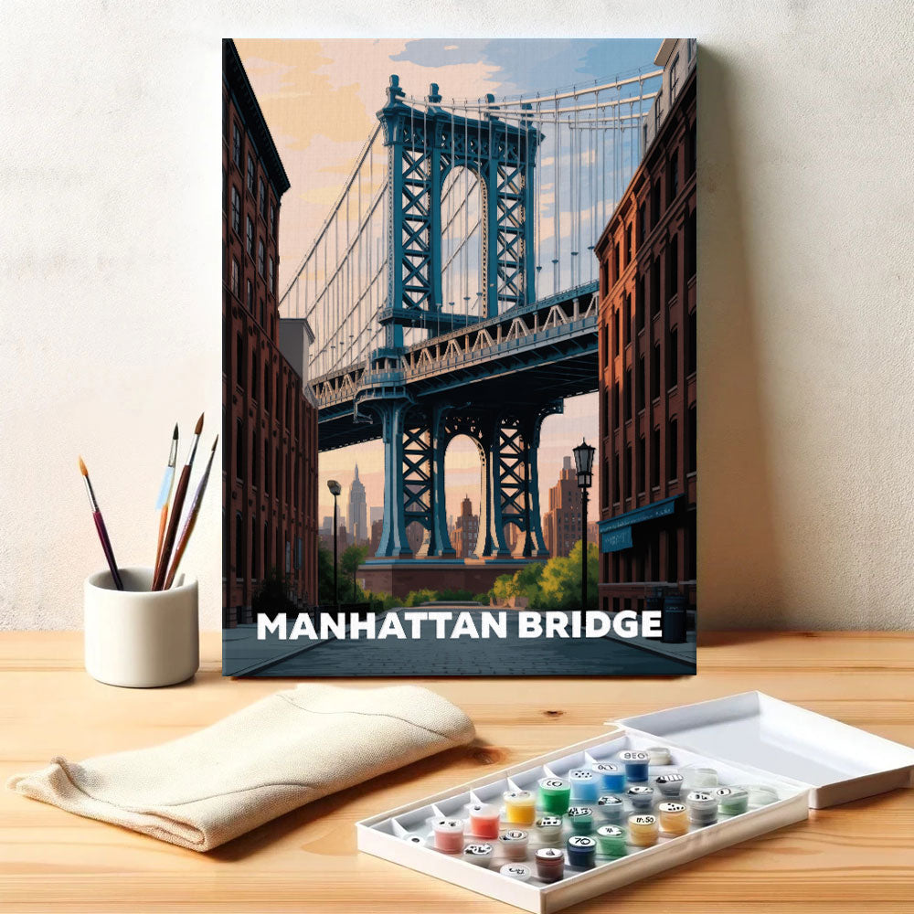 Manhattan Bridge, USA | Paint by Numbers Kit