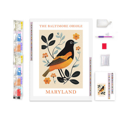 Maryland State Bird Diamond Painting