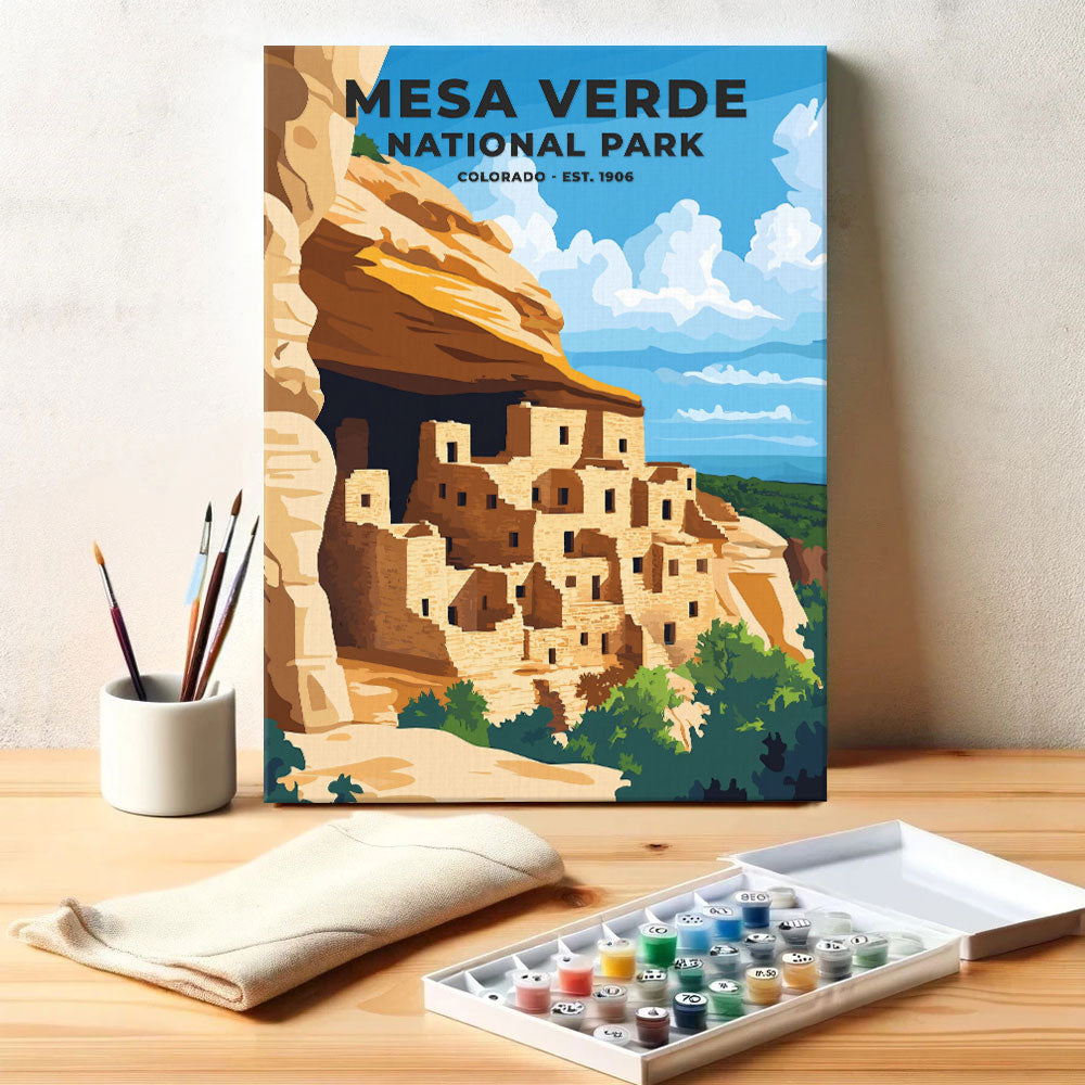 Mesa Verde National Park Heritage Edition | Paint by Numbers Kit