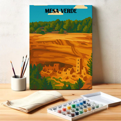 Mesa Verde National Park Beginner | Paint by Numbers Kit
