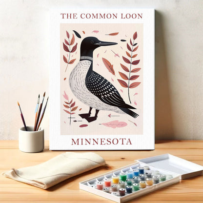 Minnesota State Bird Common Loon | Paint by Numbers Kit