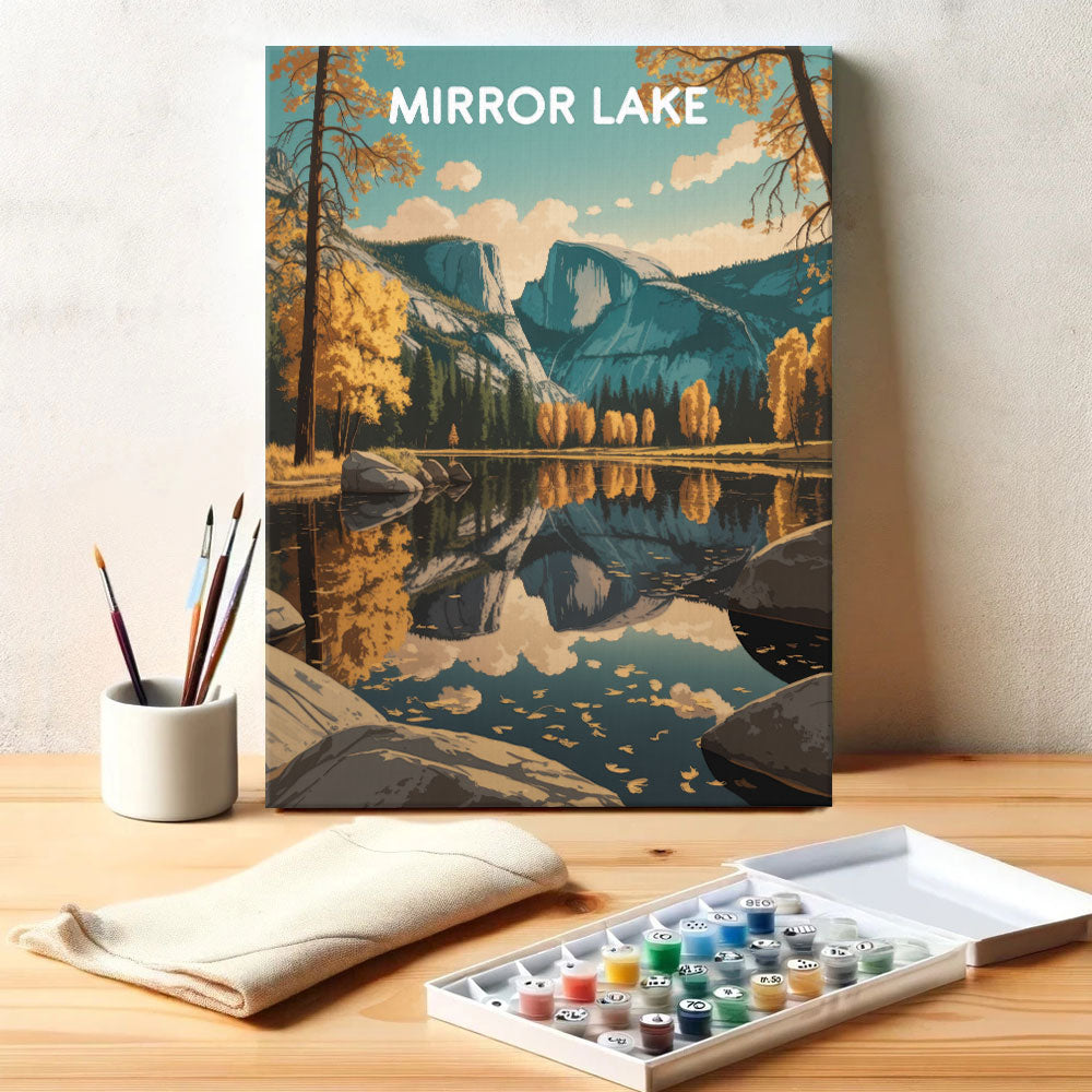 Mirror Lake - Yosemite National Park | Paint by Numbers Kit