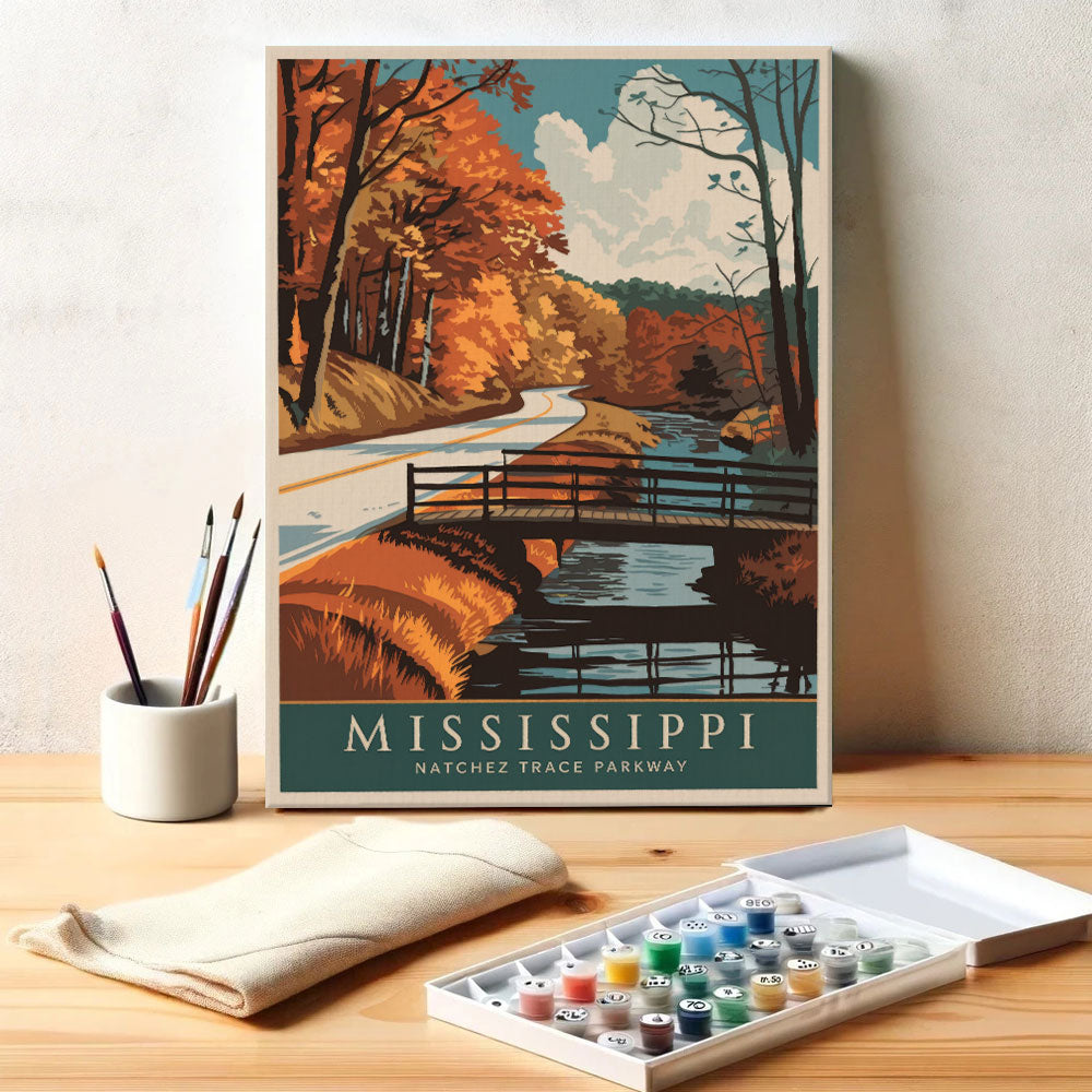 Mississippi - Natchez Trace Parkway | Paint by Numbers Kit