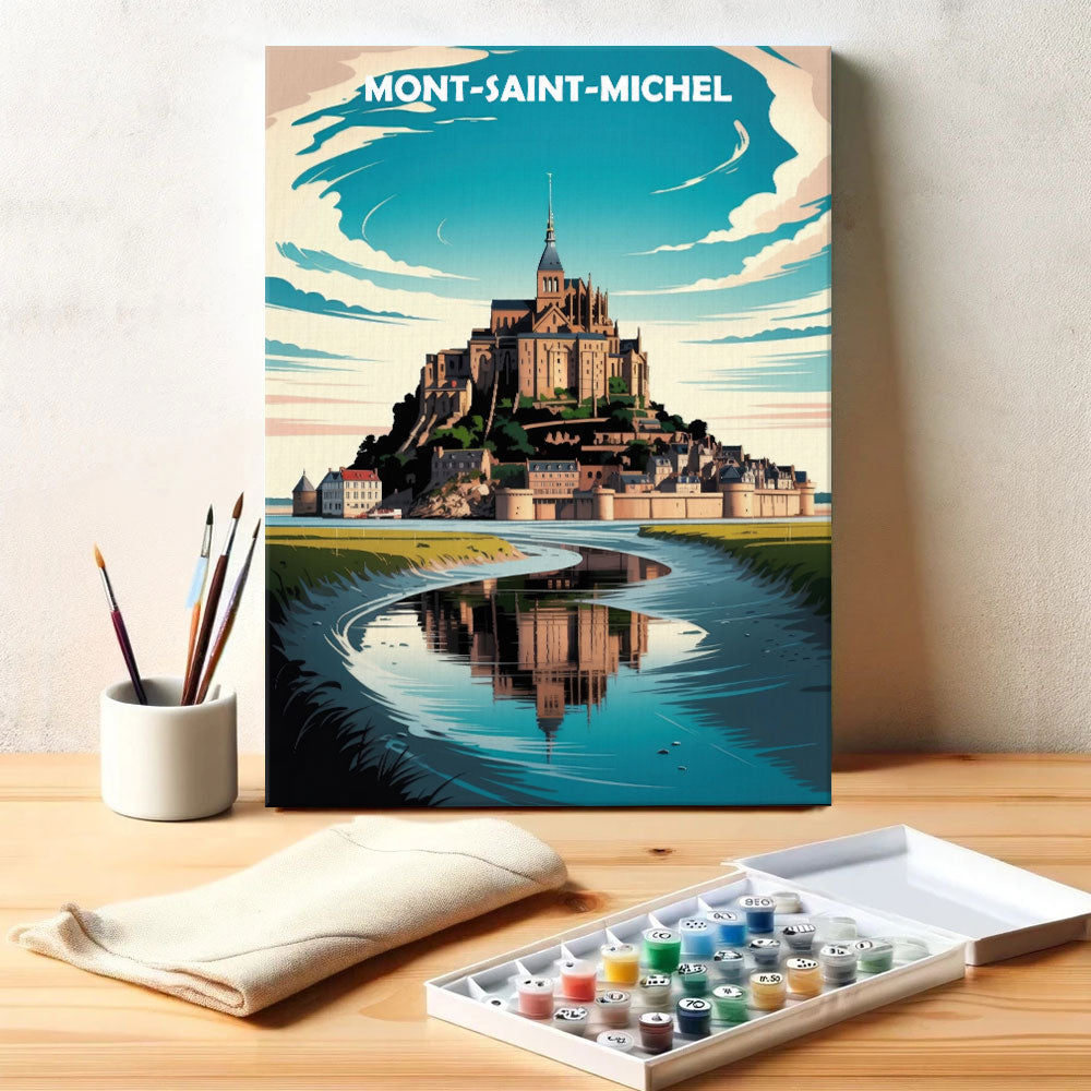 Mont-Saint-Michel, France - World Heritage | Paint by Numbers Kit