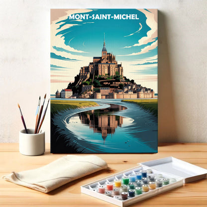 Mont-Saint-Michel, France - World Heritage | Paint by Numbers Kit
