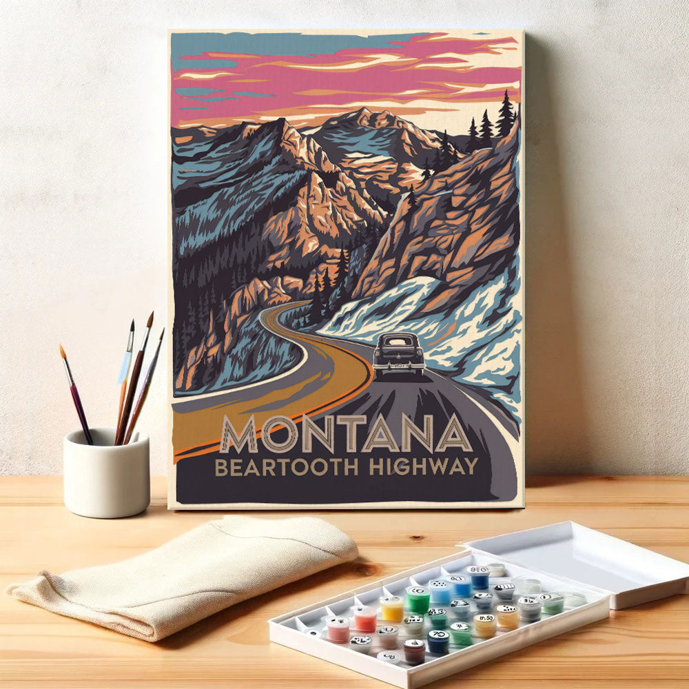 Montana - Beartooth Highway | Paint by Numbers Kit